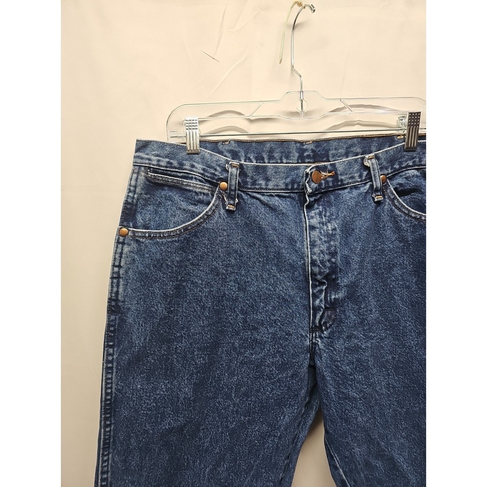 Wrangler Men Blue Cowboy Cut Original Fit Jeans Stonewashed 1013mwzgk Size 36x30 - Picture 6 of 16